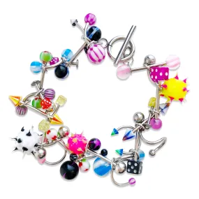 8 Piercing Flashback Charm Bracelet