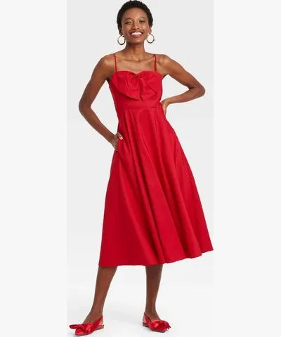 A New Day Women's Bow Midi Dress