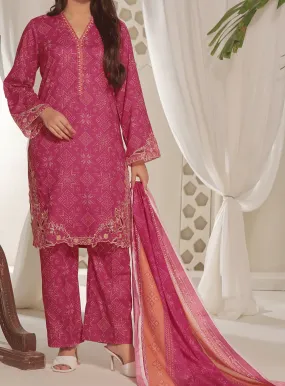 Aiza & Momina By VS Textile Embroidered Cambric Unstitched 3 Piece Suit - VS23AMC 15