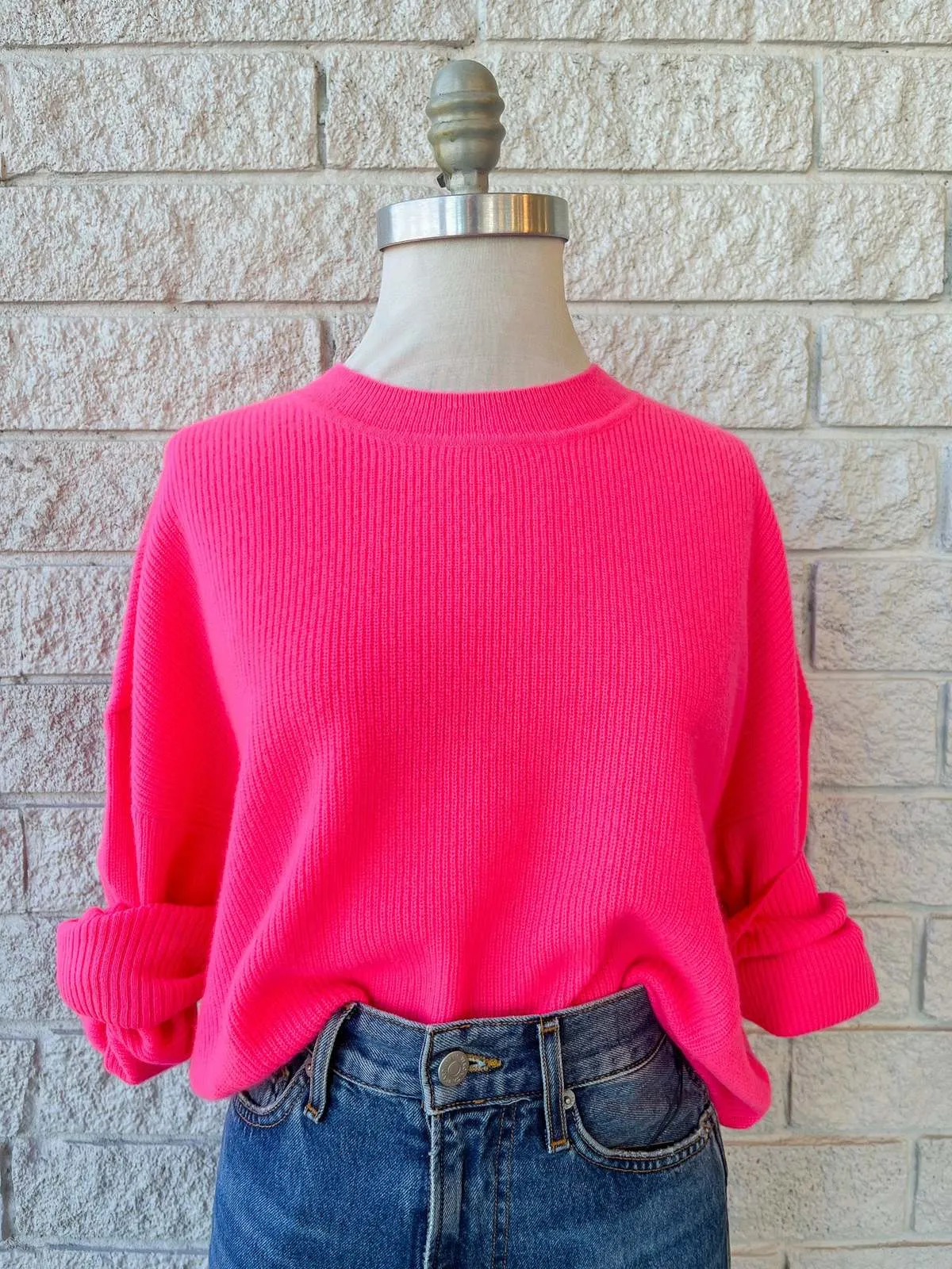 Alfie Sweater - Dayglo Pink