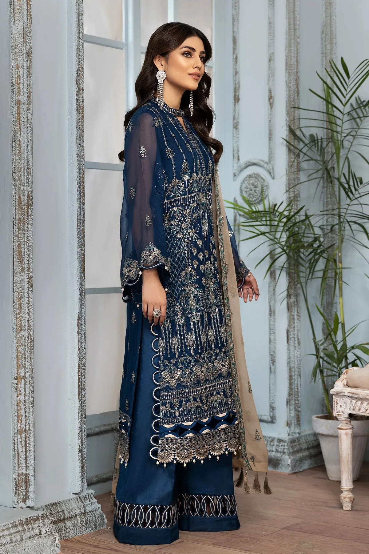 Alizeh Fashion Mah-e-Ru Unstitched Formal 3PC Suit D-06 Nousha