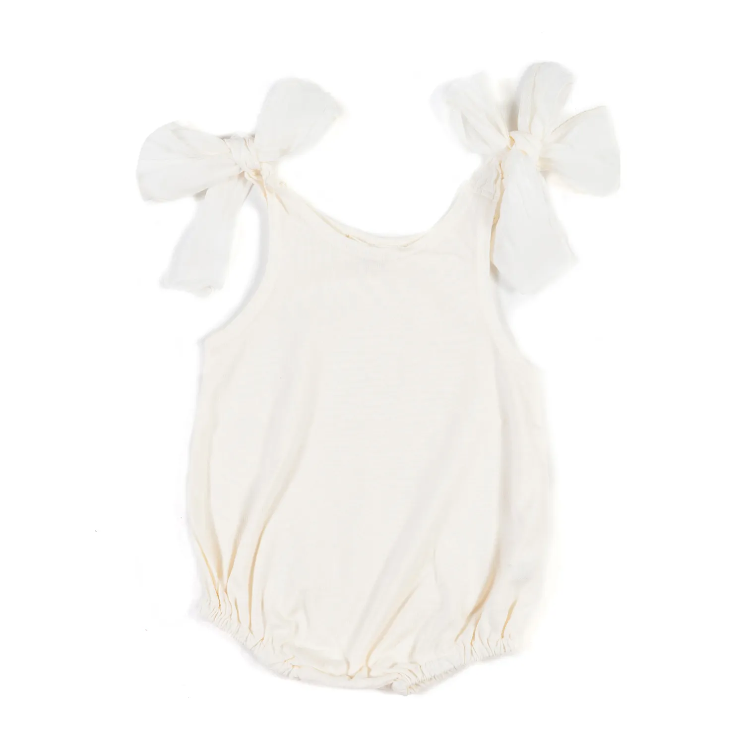 Babe & Tess Light Beige Bloomers Romper For Baby Girls