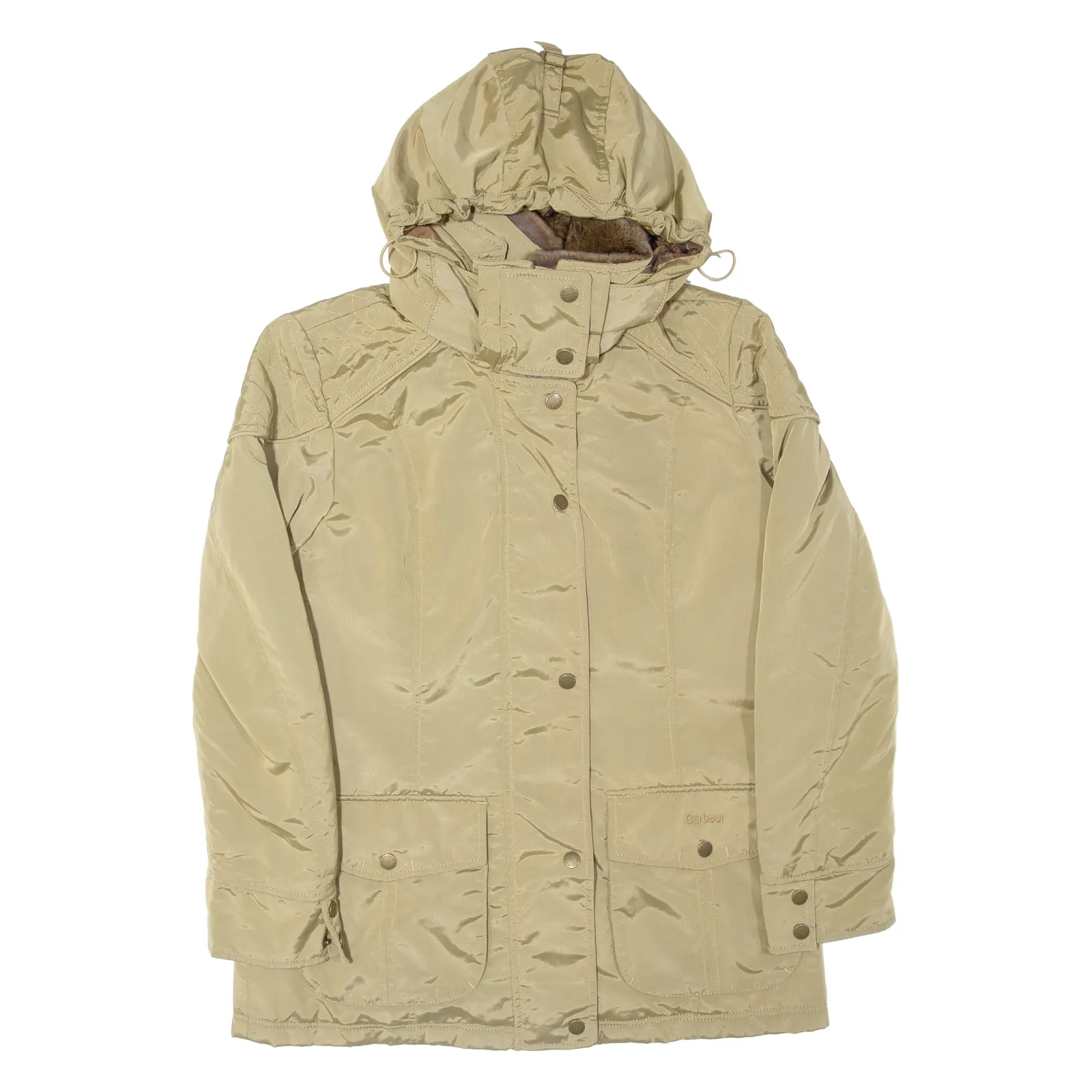 BARBOUR Womens Coat Beige Hooded UK 10