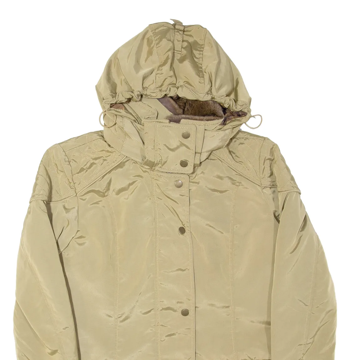 BARBOUR Womens Coat Beige Hooded UK 10