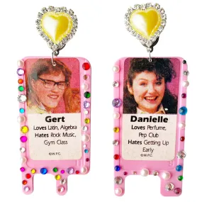 Bedazzled 1989 Date Line Charm Earrings