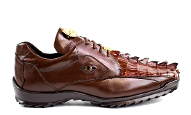 Belvedere - Vasco, Genuine Hornback Crocodile and Soft Calf Sneaker - Brown - 336122