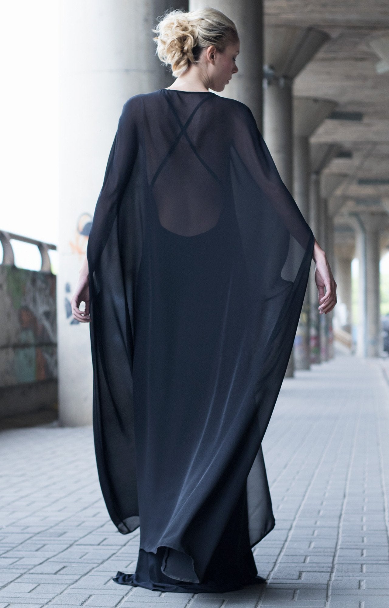 Black Cape Dress