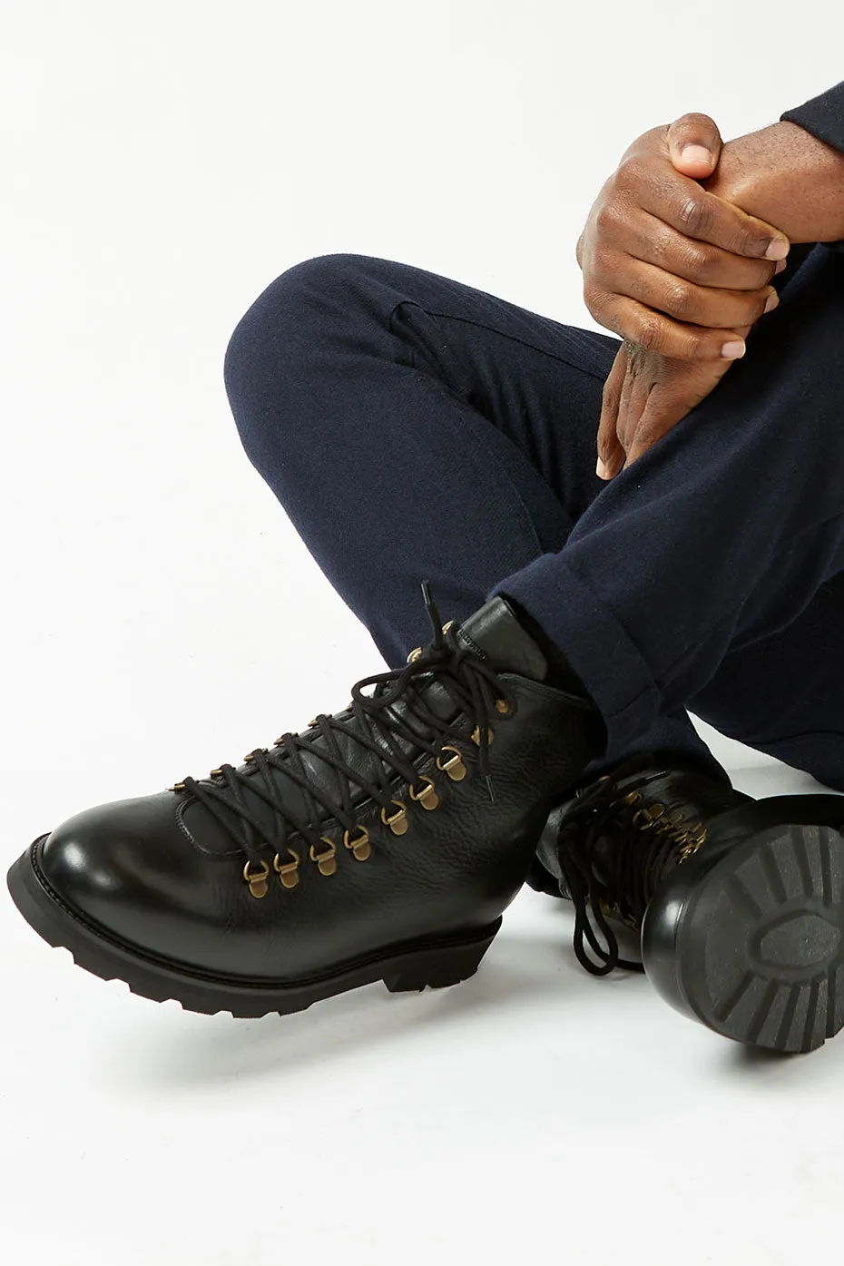 Black Tediq Hiker Oxford Combat Boot