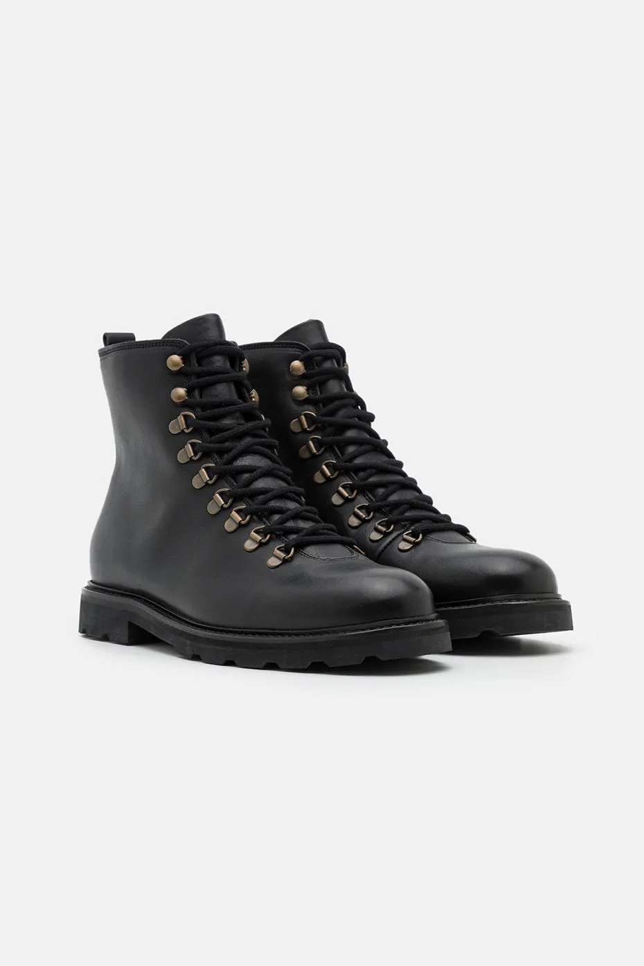 Black Tediq Hiker Oxford Combat Boot