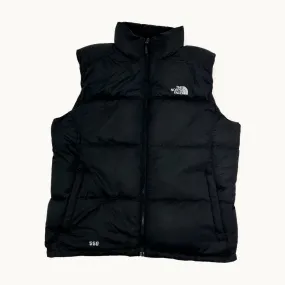 Black The North Face Nuptse 550 Puffer Jacket Coat Gilet (L)