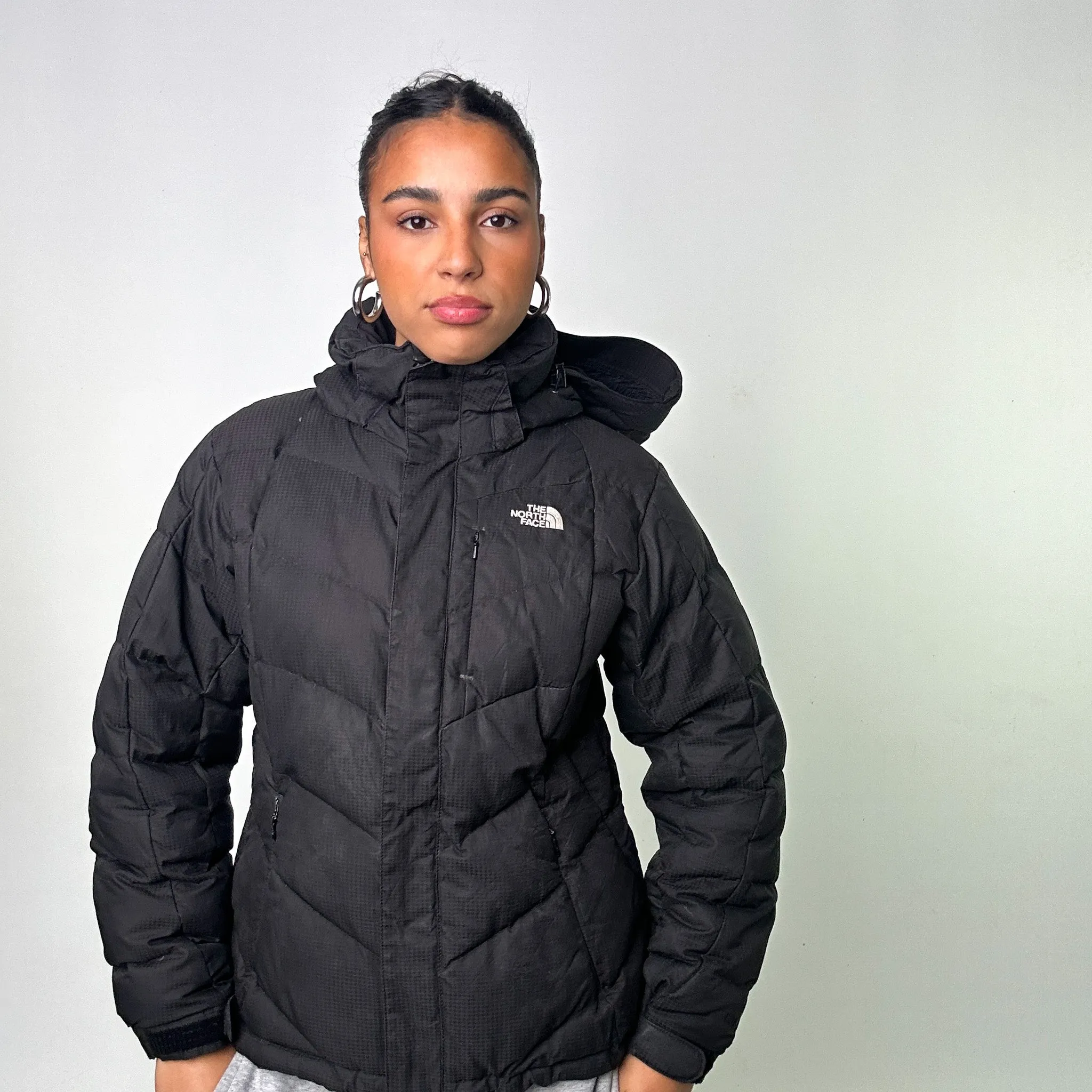 Black The North Face Nuptse 600 Puffer Jacket Coat (L)