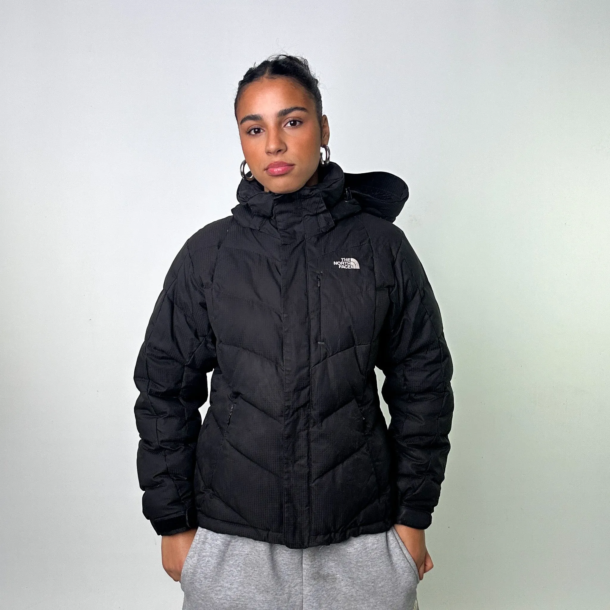 Black The North Face Nuptse 600 Puffer Jacket Coat (L)