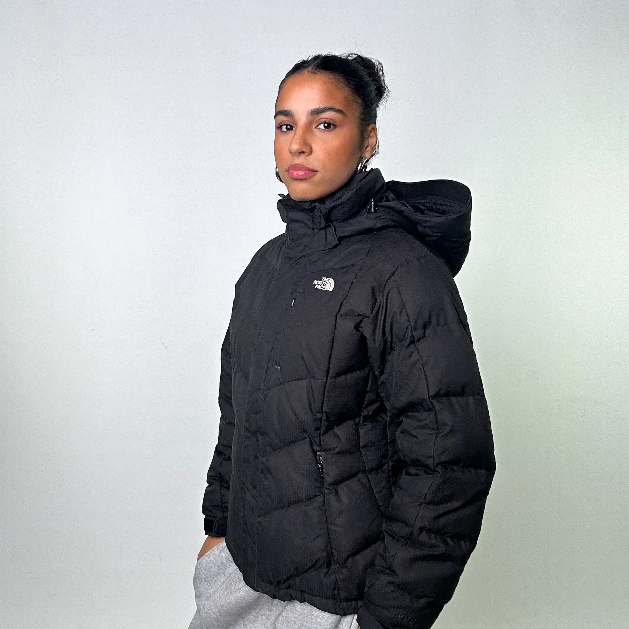 Black The North Face Nuptse 600 Puffer Jacket Coat (L)