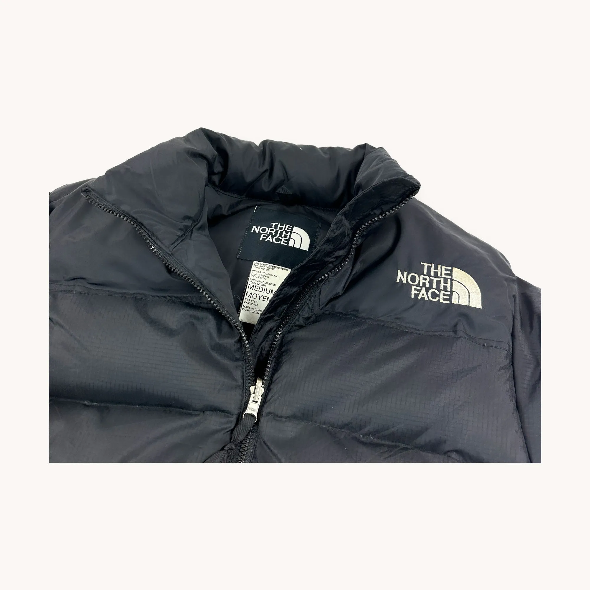 Black The North Face Nuptse 700 Puffer Jacket Coat (M)