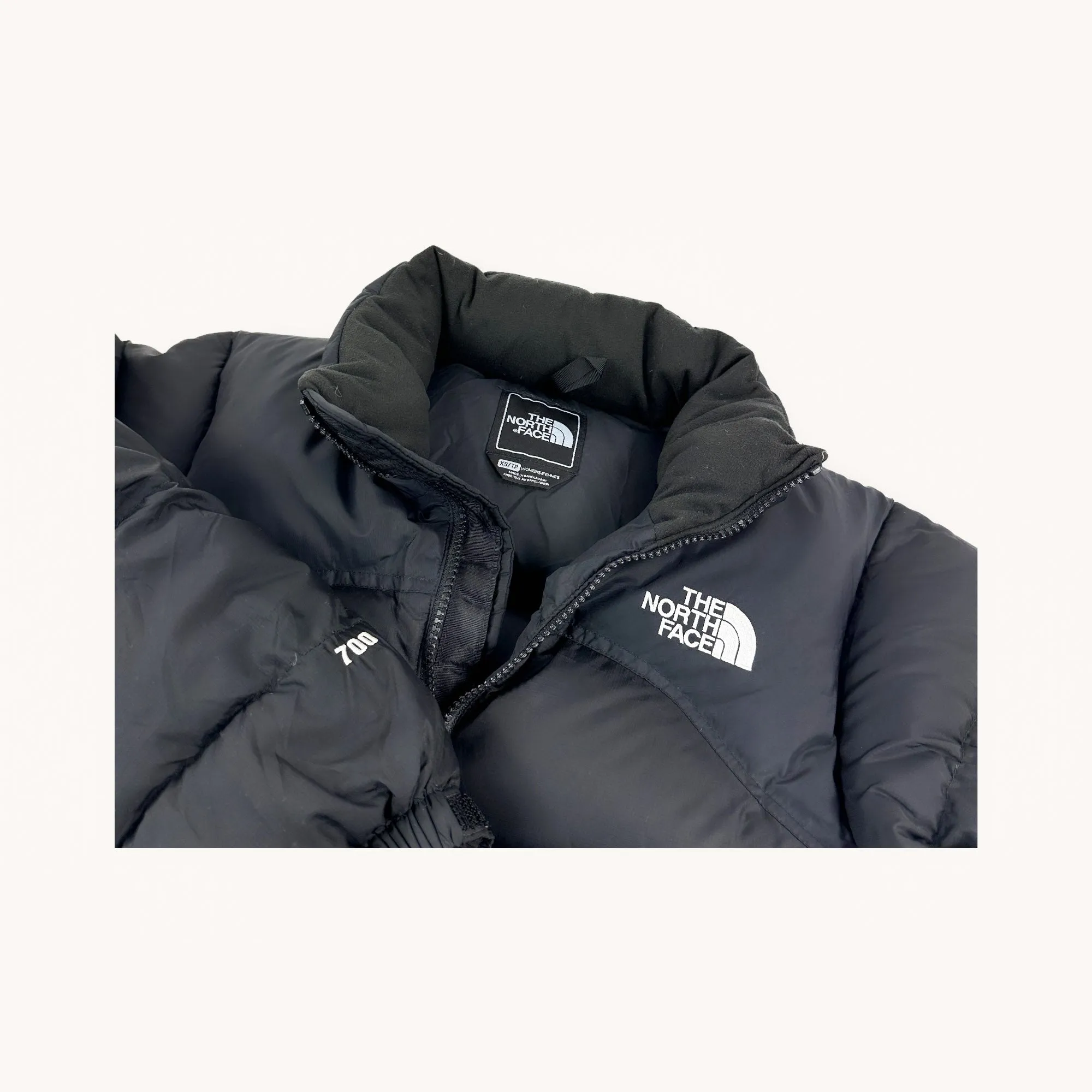 Black The North Face Nuptse 700 Puffer Jacket Coat (XS)