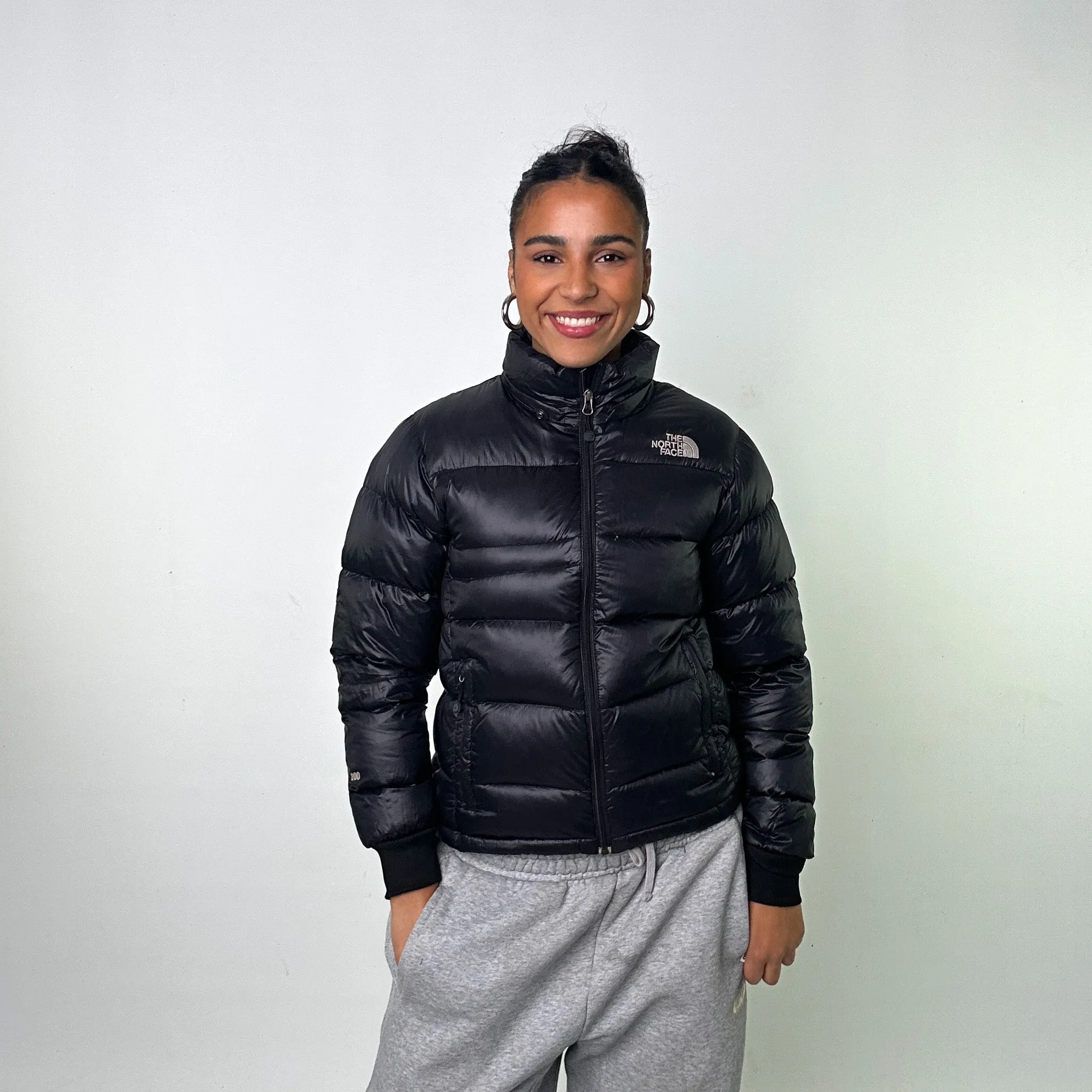 Black The North Face Nuptse 800 Puffer Jacket Coat (L)