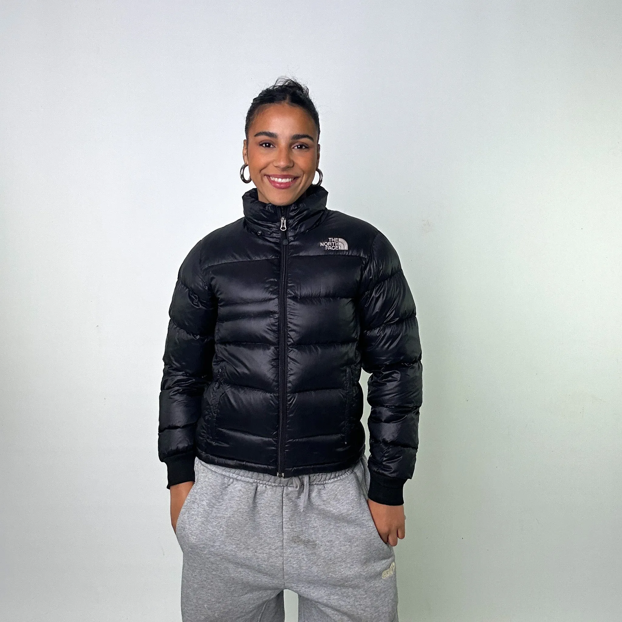 Black The North Face Nuptse 800 Puffer Jacket Coat (L)