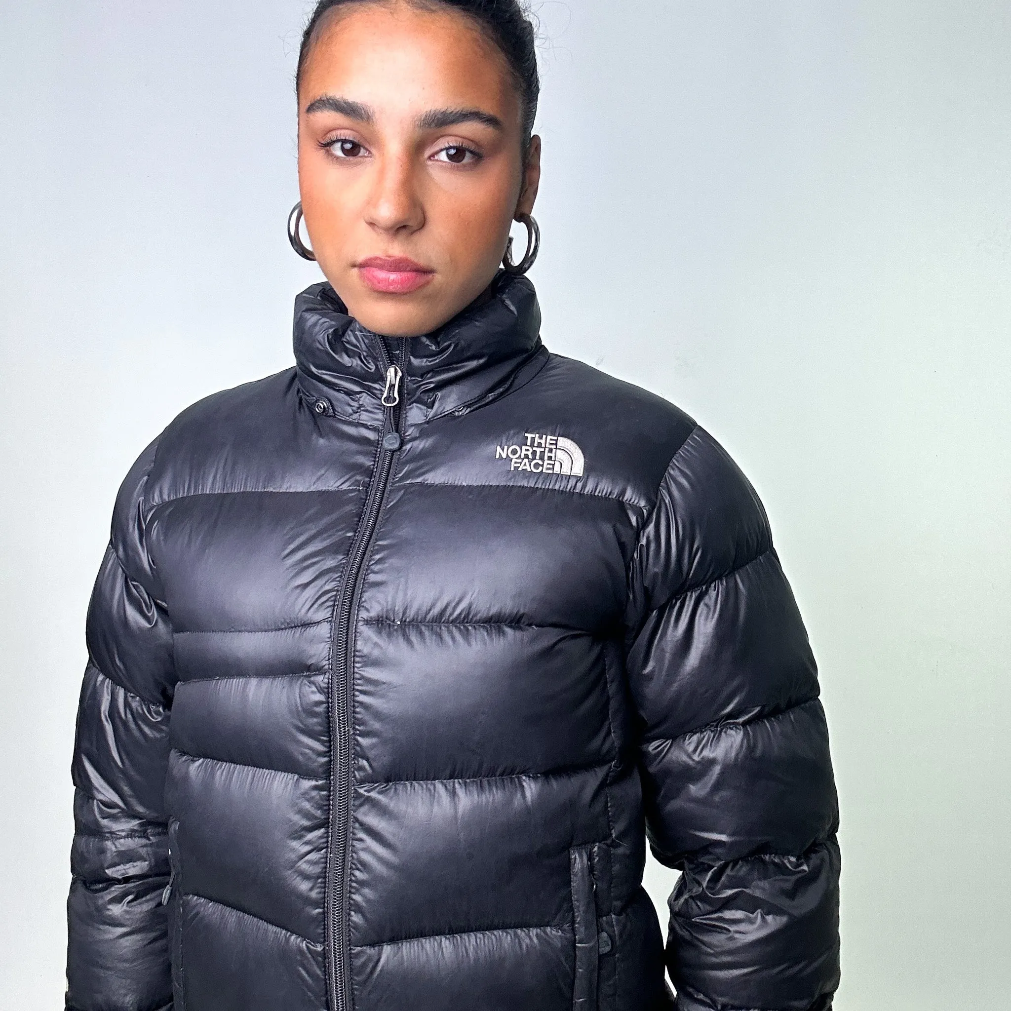 Black The North Face Nuptse 800 Puffer Jacket Coat (L)