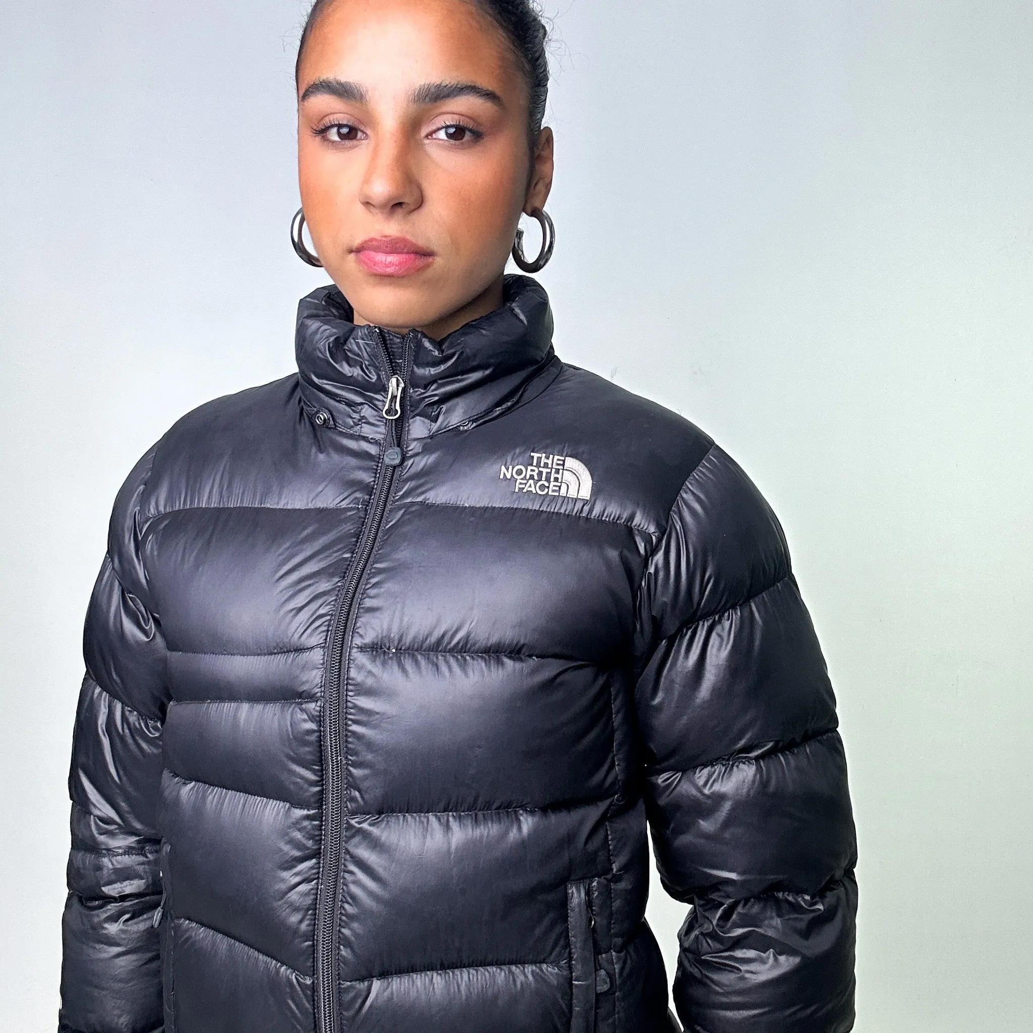 Black The North Face Nuptse 800 Puffer Jacket Coat (L)