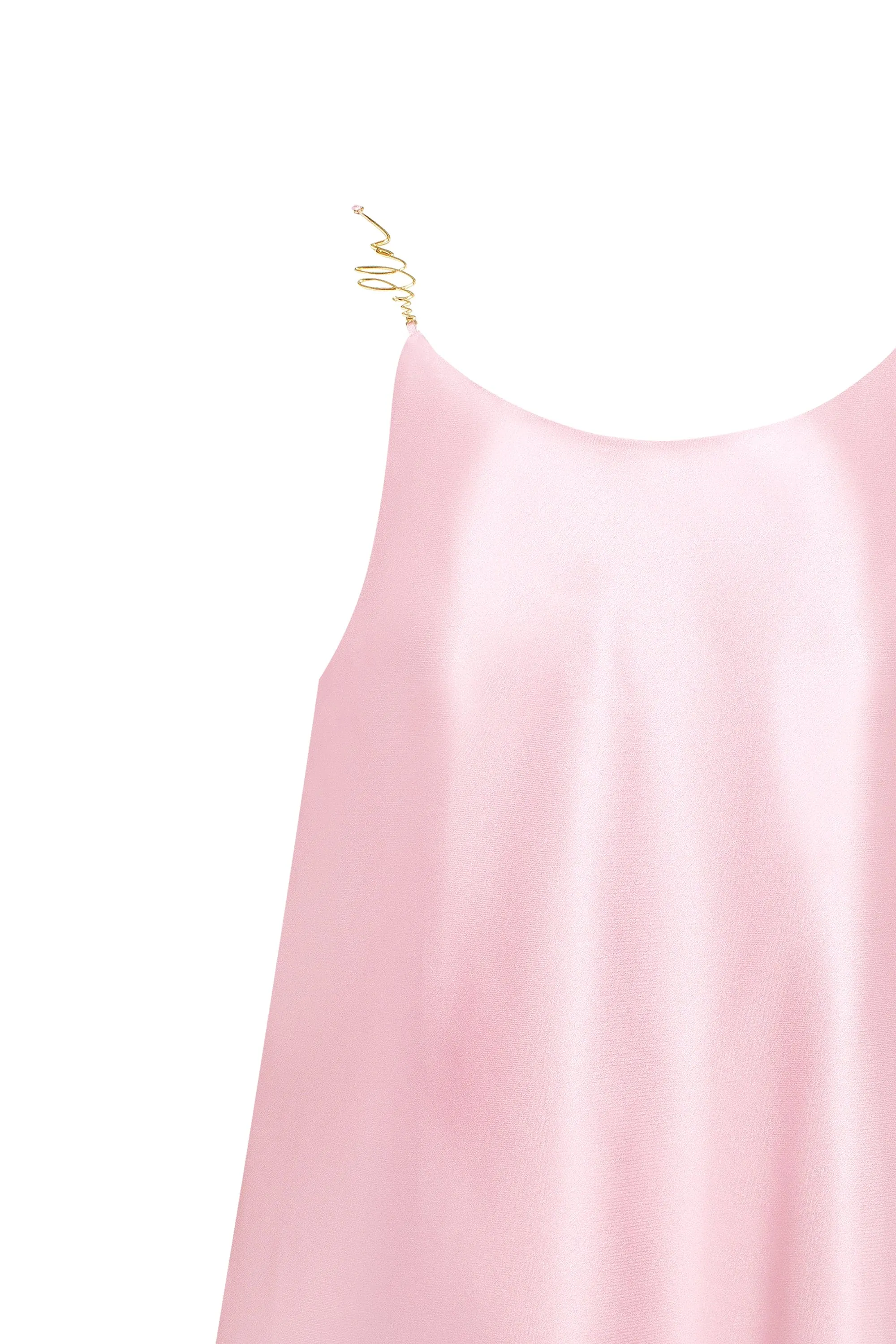 Bohemian pink feather-trimmed slip mini dress, Xo Xo    