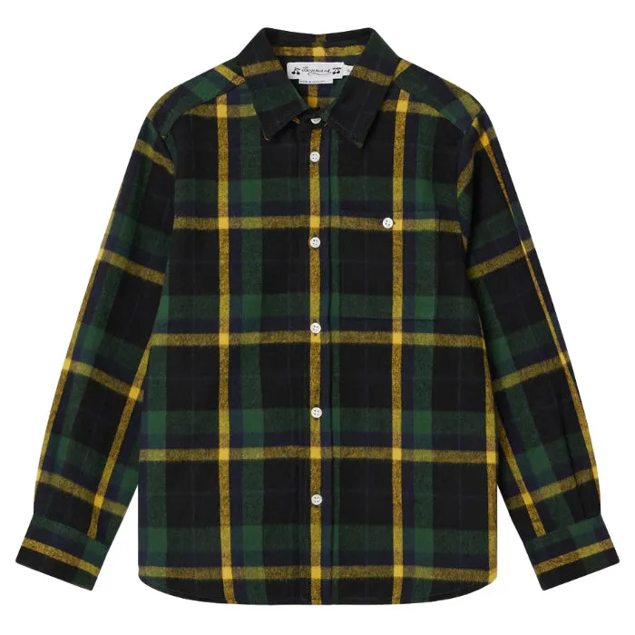 Bonpoint Child Baptiste Shirt Blue Night Plaid