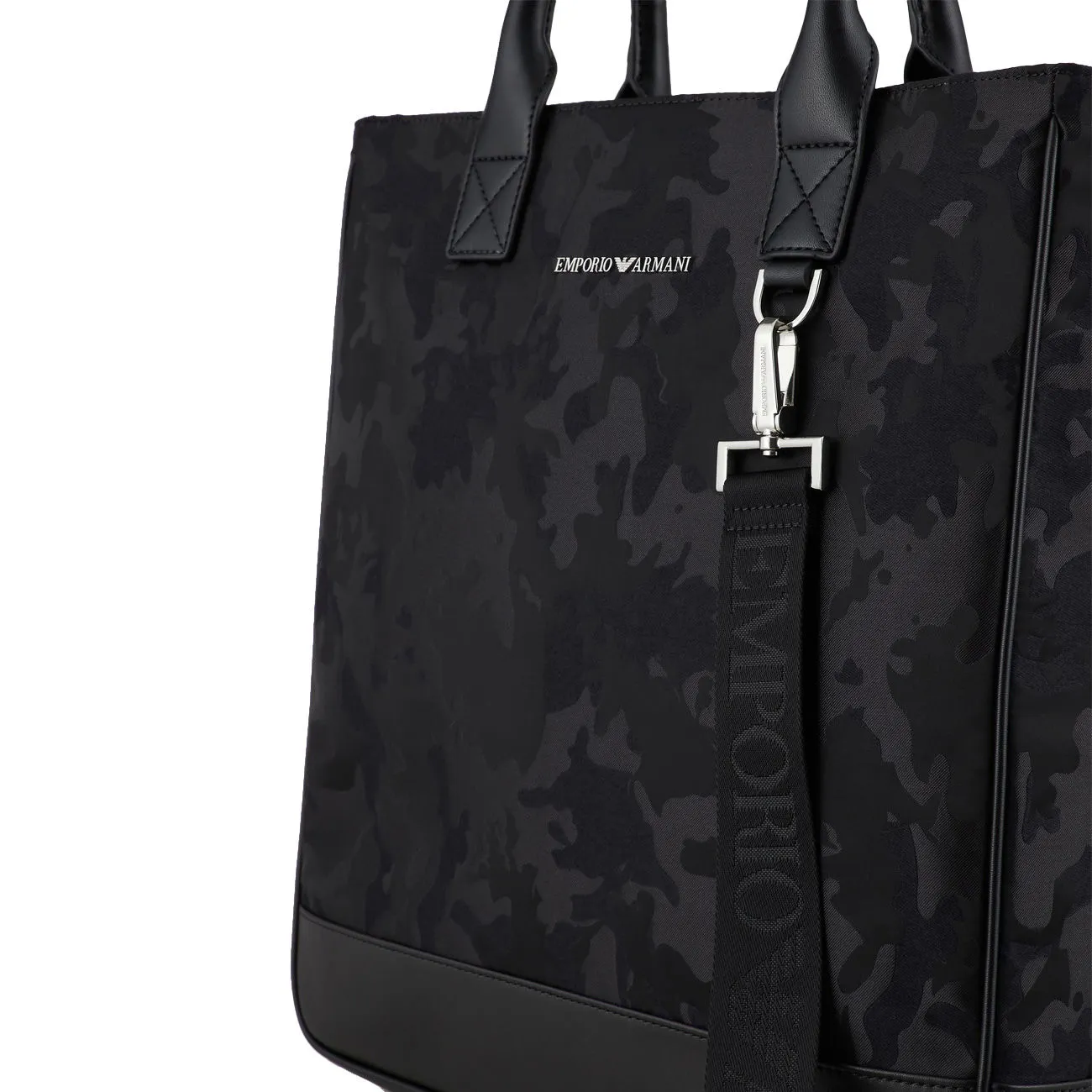 BORSA TOTE JACQUARD Uomo Black Black Camouflage