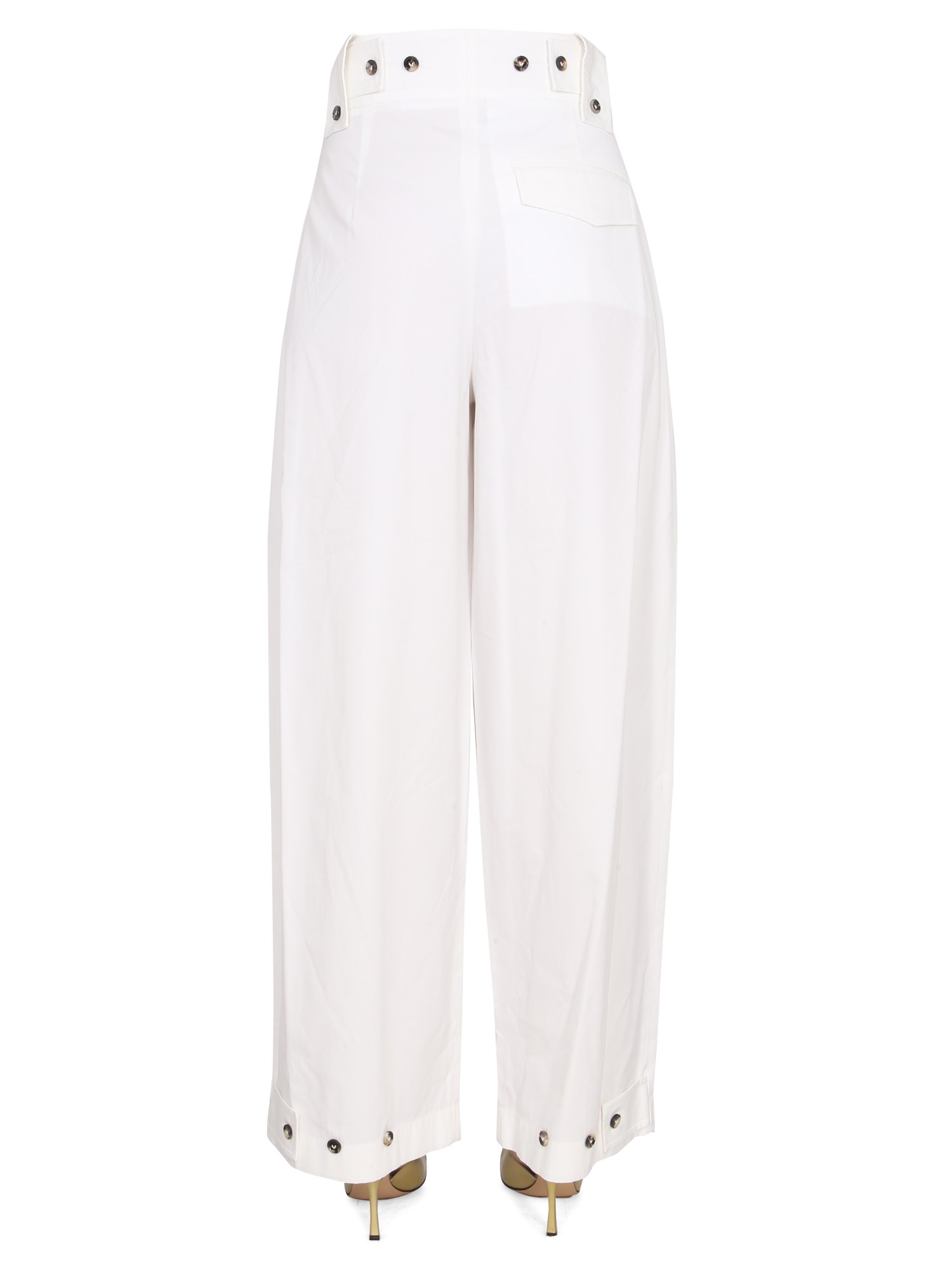 BOTTEGA VENETA    WIDE-LEG PANTS IN COMPACT COTTON