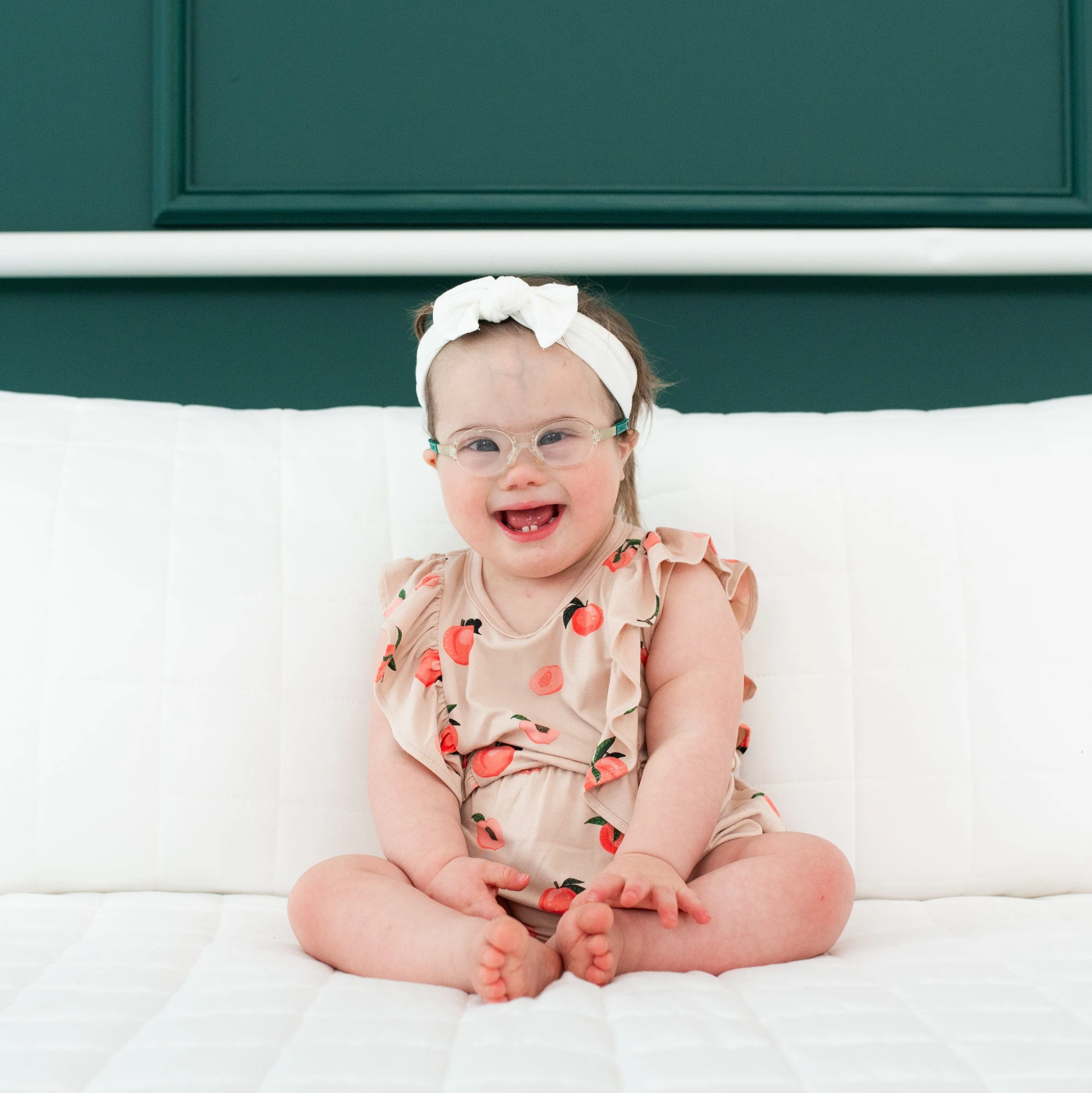 Bubble Romper in Peach