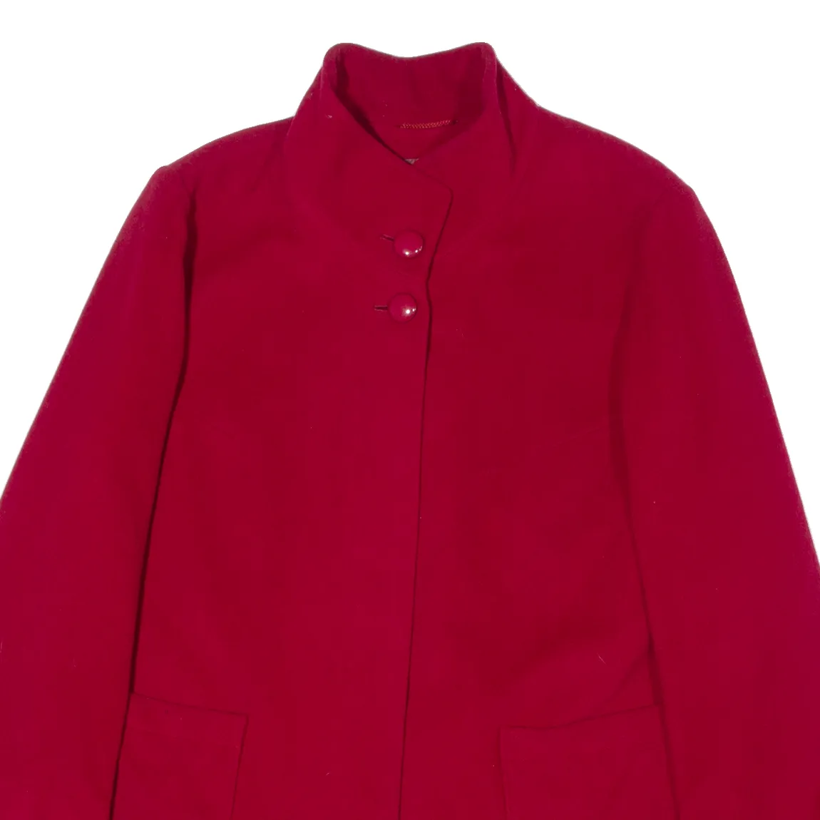 C&A Womens Overcoat Coat Red Wool 90s UK 20