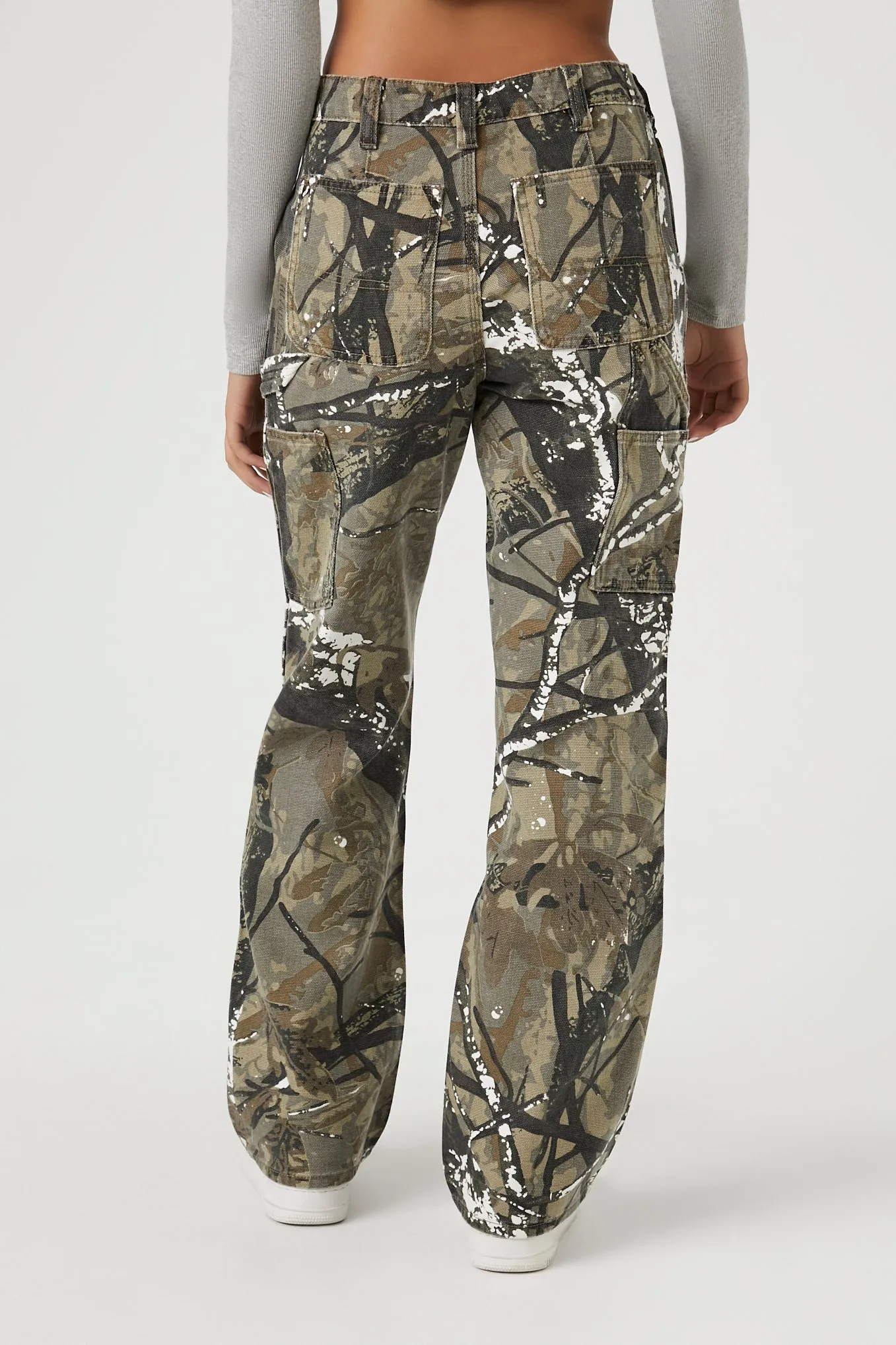 Camo Print Straight Leg Pant