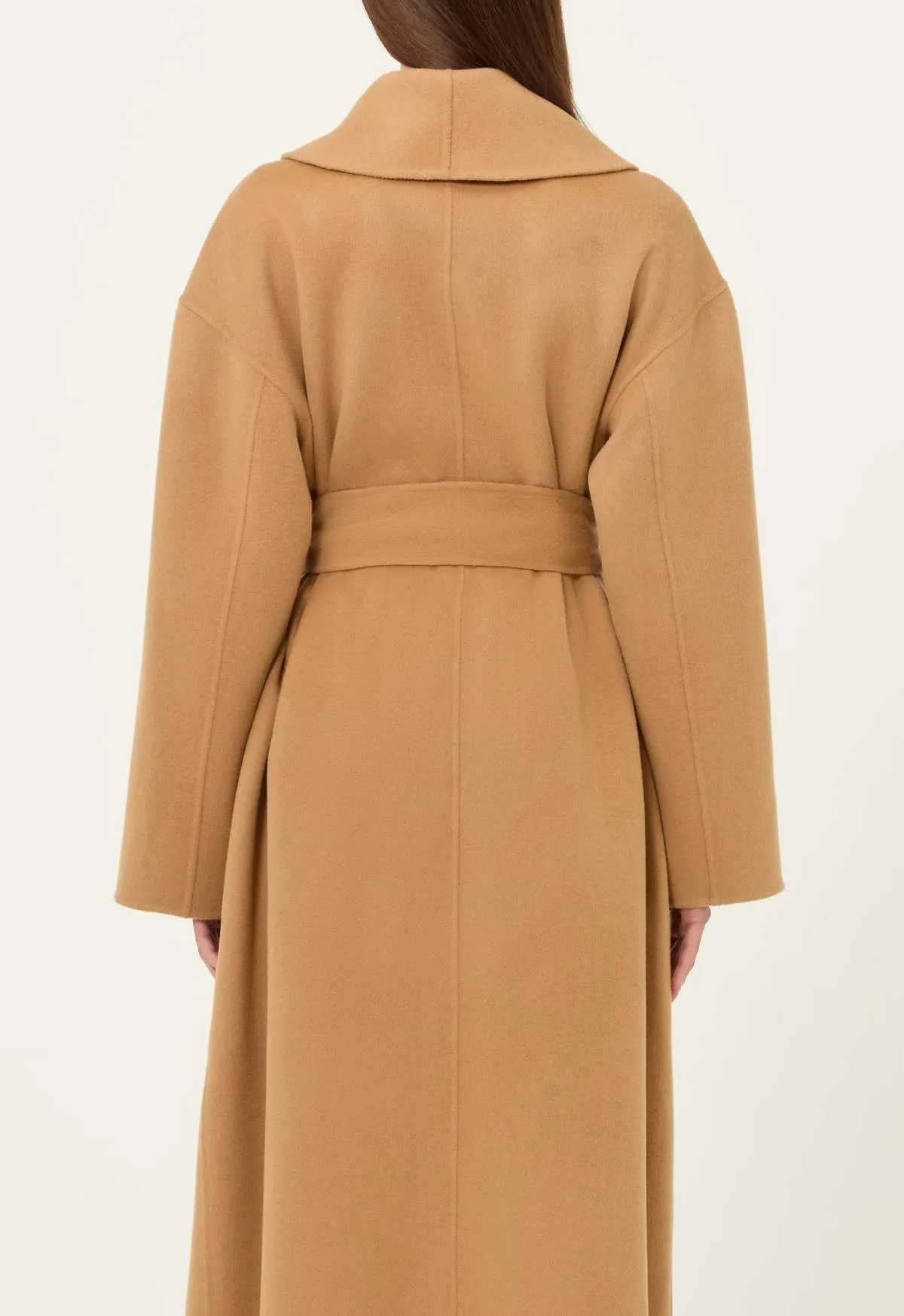 Cashmere Wrap Coat - Tan