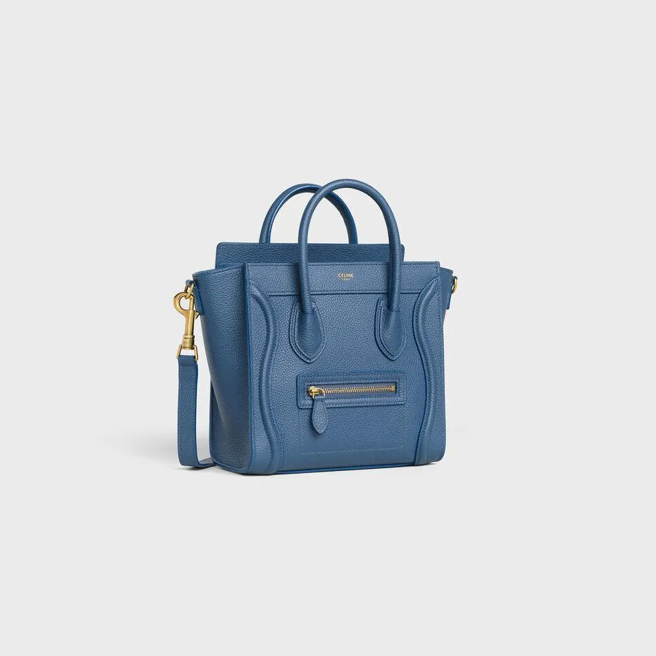 Celine Nano Luggage Tote Blue