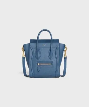 Celine Nano Luggage Tote Blue