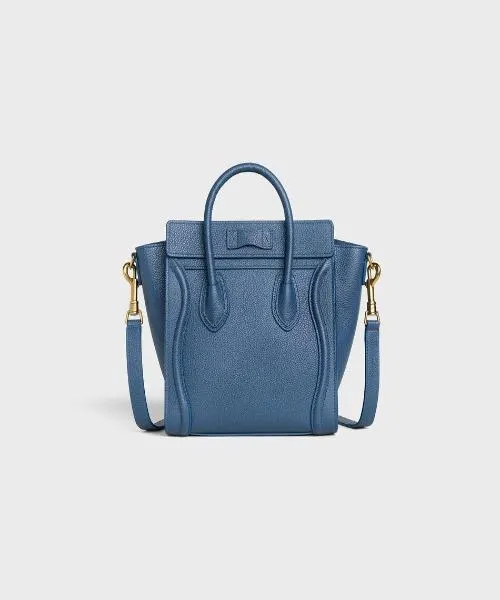 Celine Nano Luggage Tote Blue