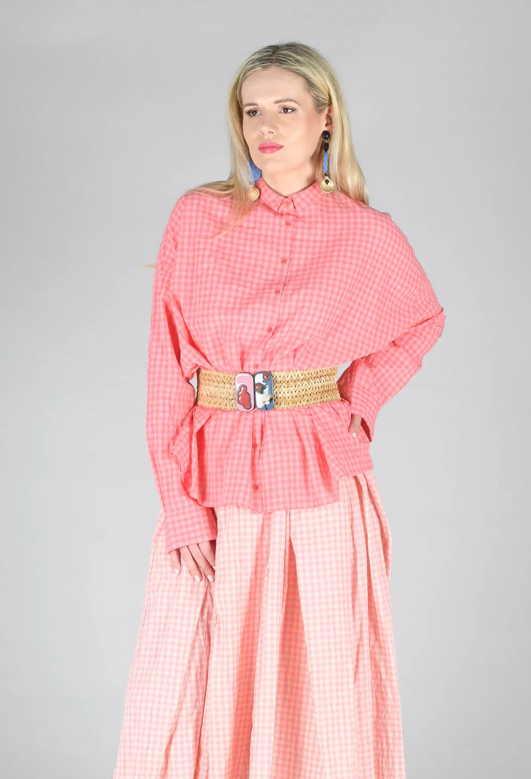 Checkered Shirt in Strawberry