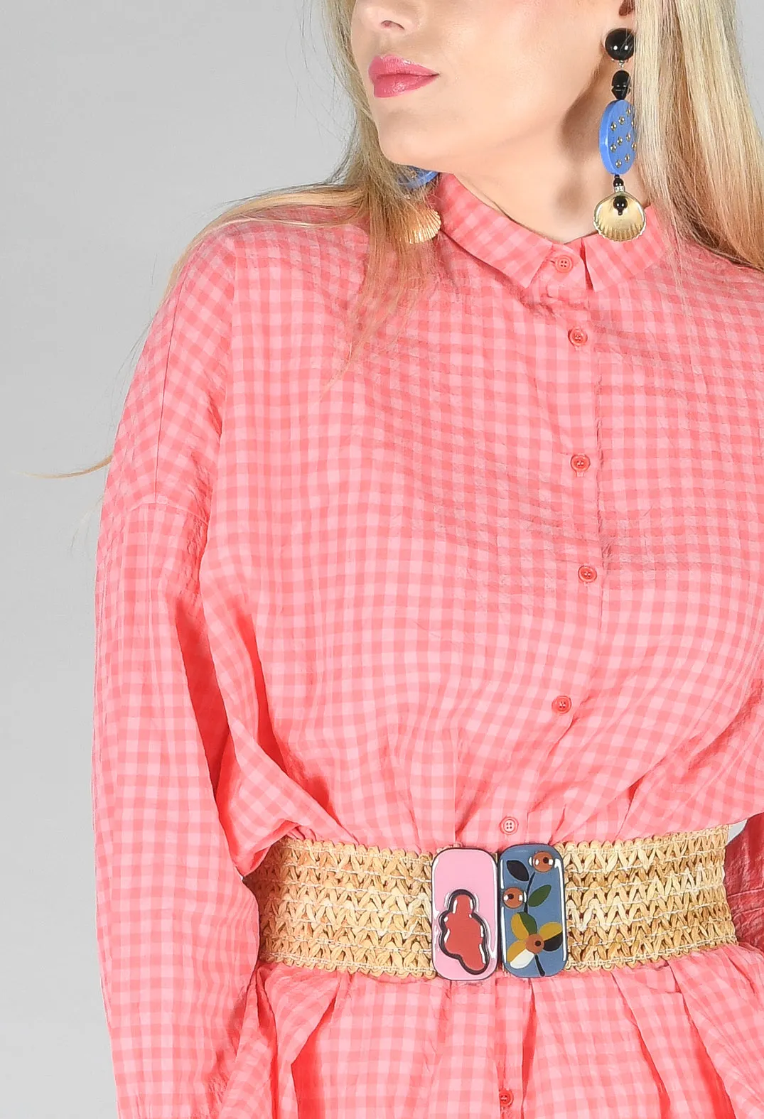 Checkered Shirt in Strawberry