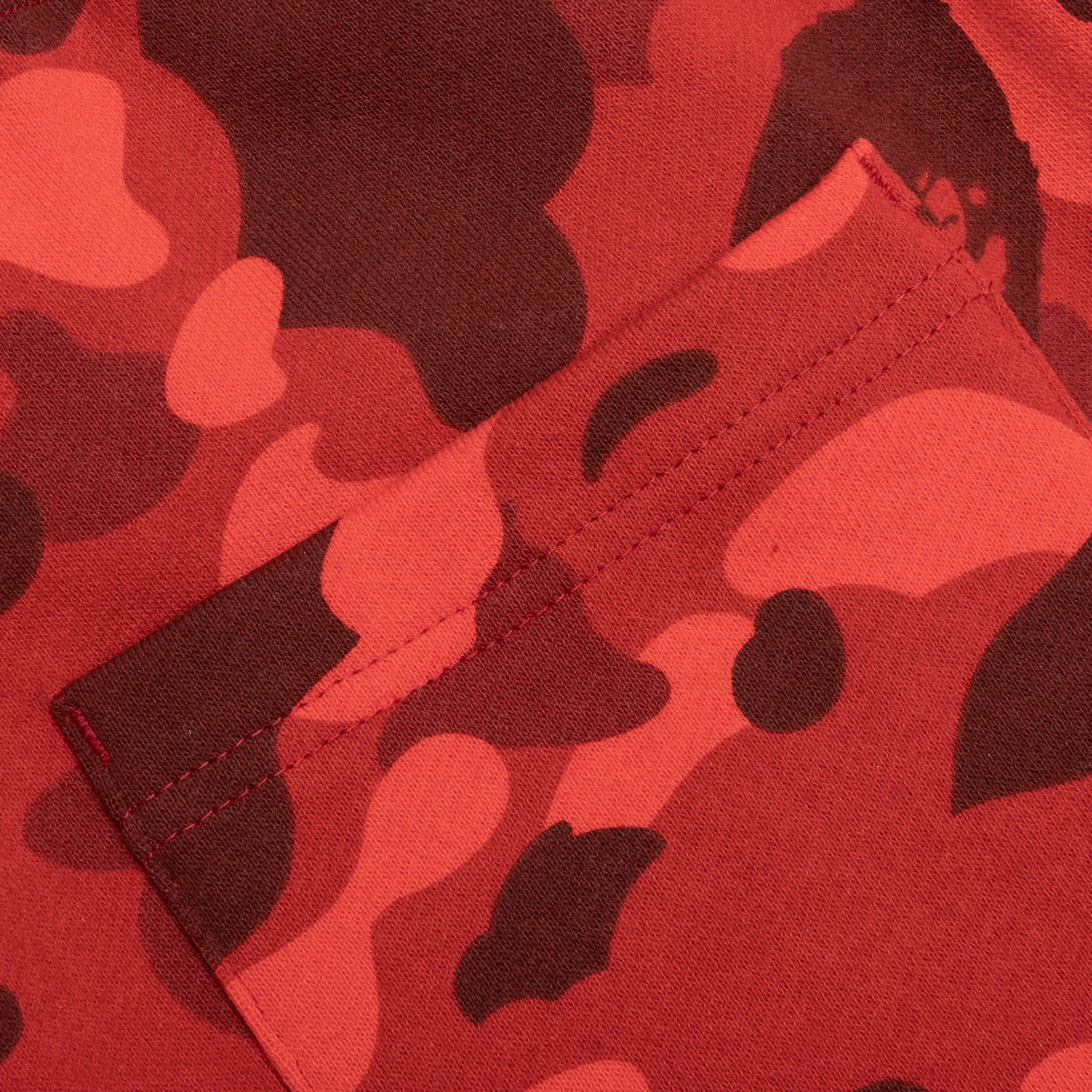 Color Camo Wide Fit Sweat Pants - Red