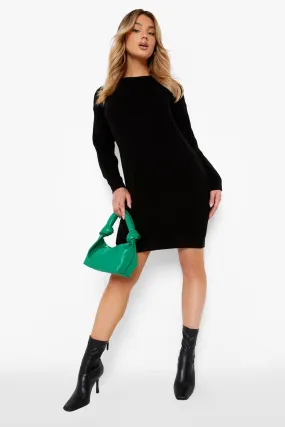 Crew Neck Sweater Dress