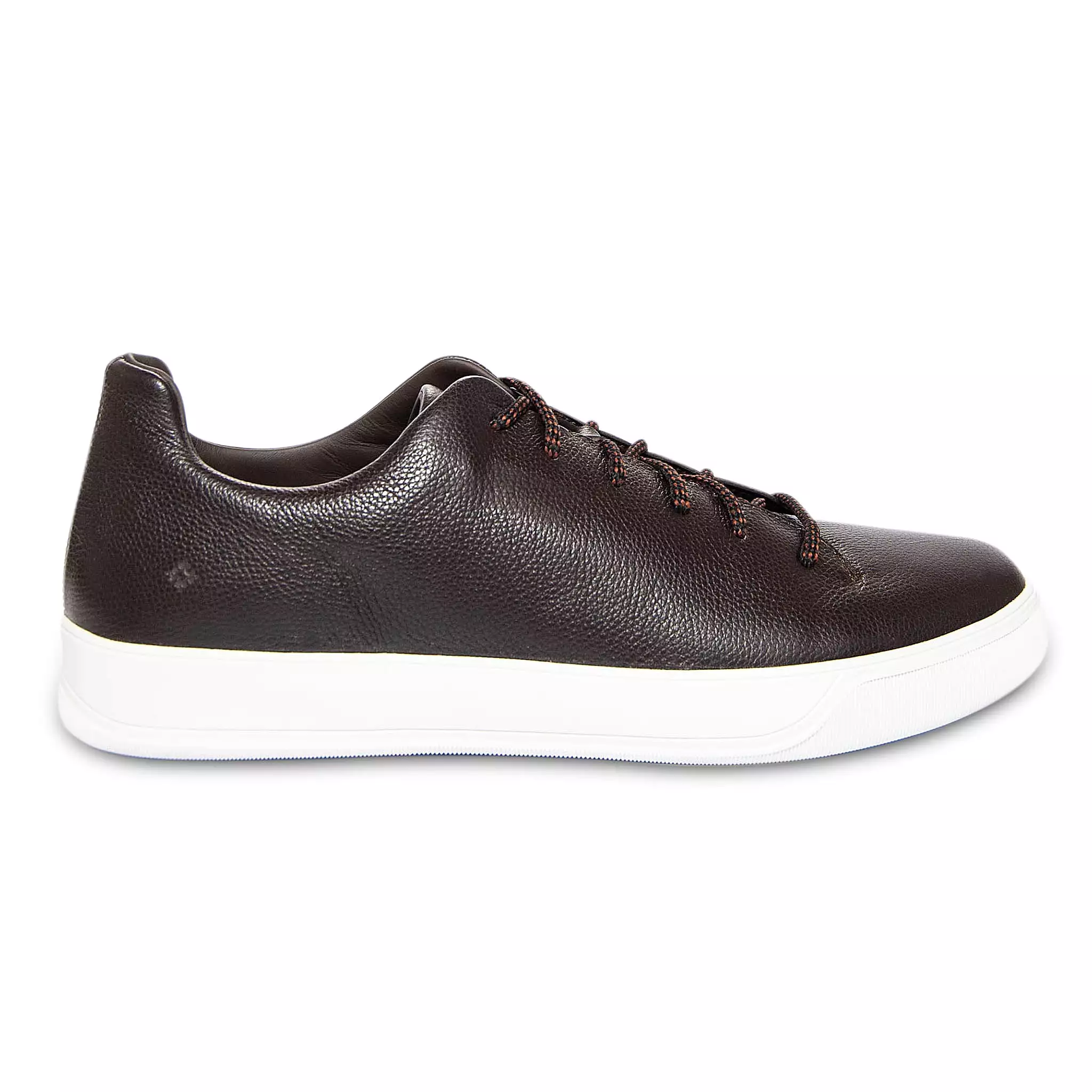 Dermot full-grain calfskin leather sneaker (testa di moro)