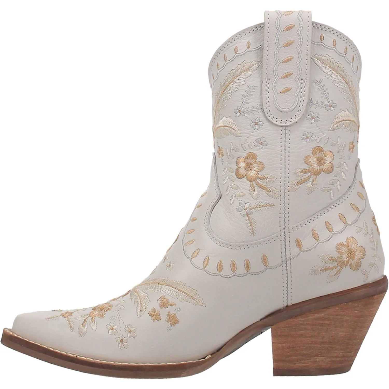 Dingo Womens Primrose Cowboy Boots Leather White