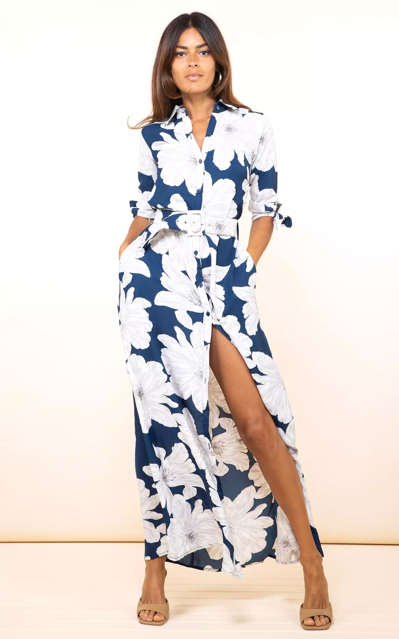 Dove Dress Navy Bloom