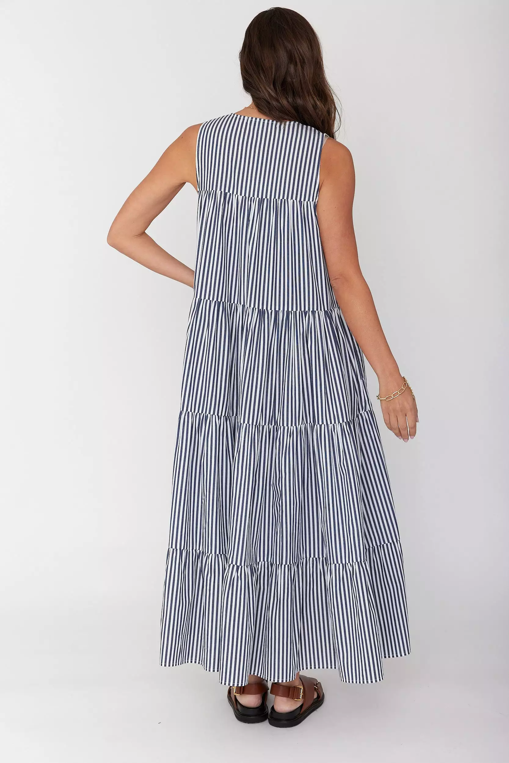 ELLE Dress Navy Stripe