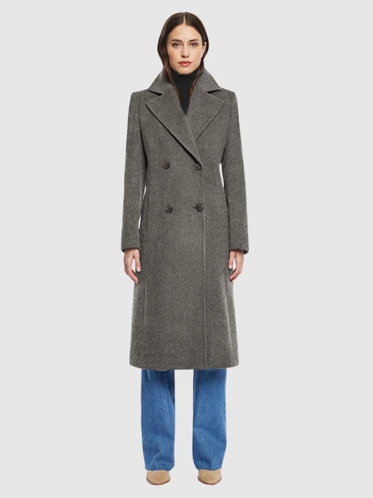 Evelyn Coat - Grey Diagonal