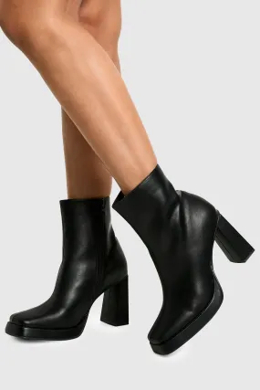 Extended Rand Platform Ankle Boot