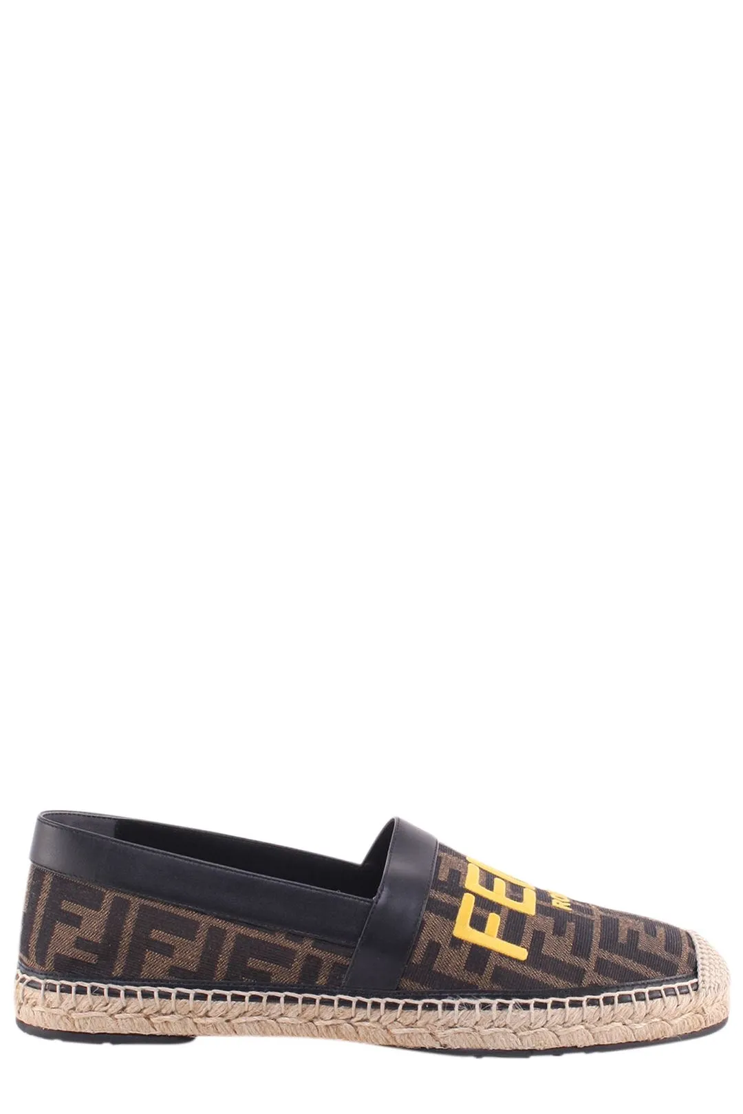 Fendi Logo Embroidered Slip-On Espadrillas