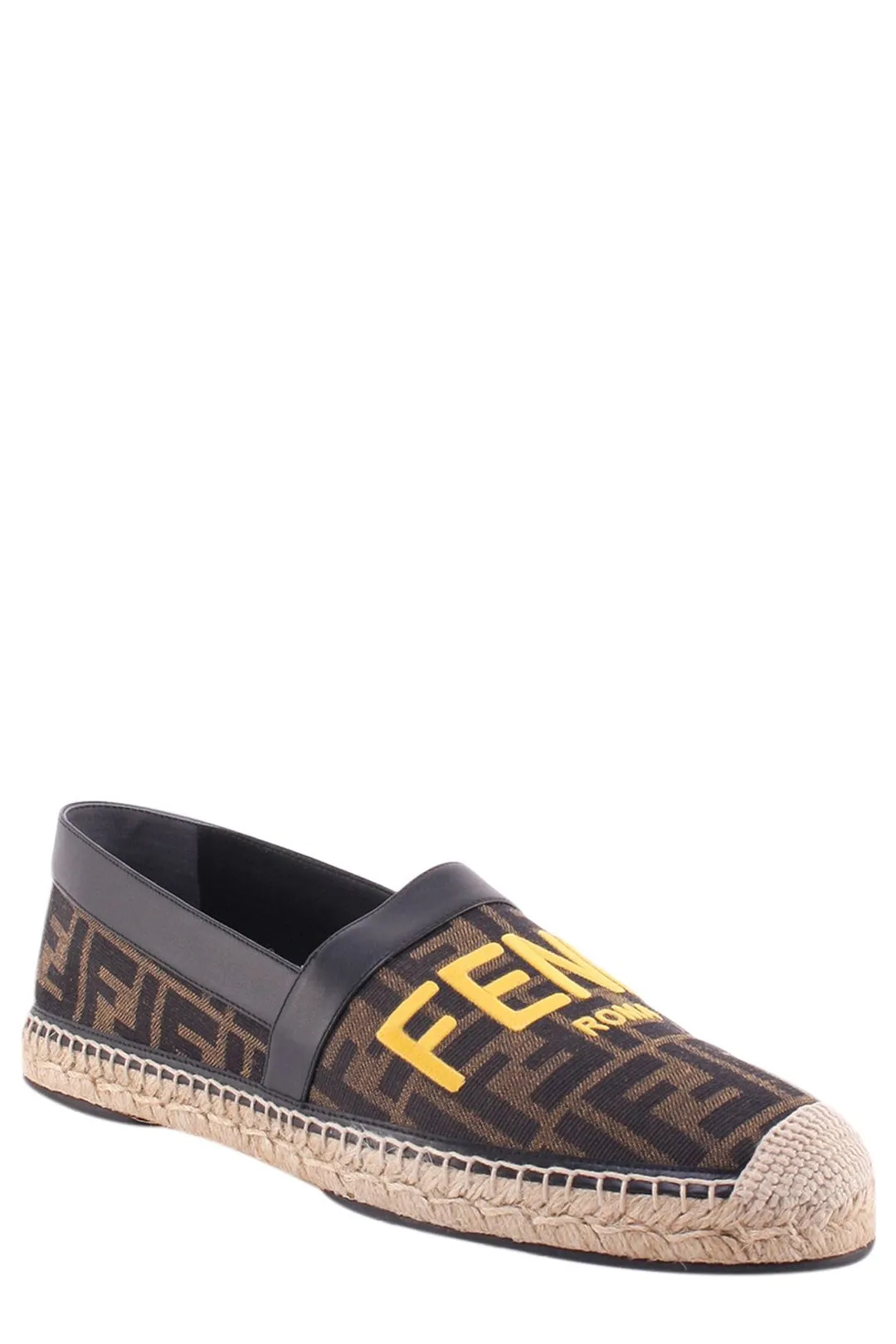 Fendi Logo Embroidered Slip-On Espadrillas