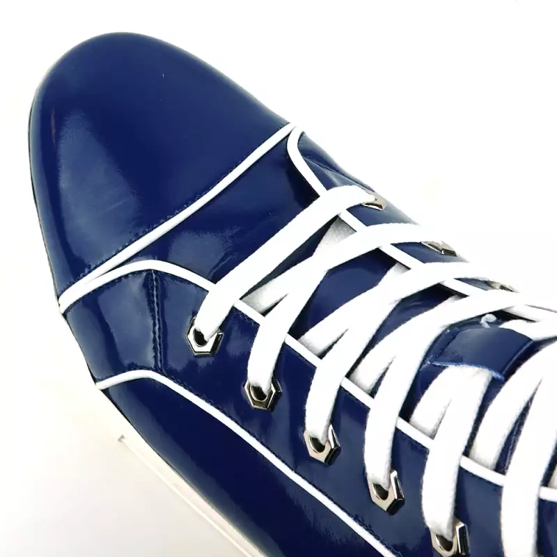 FI-2416 Navy Patent Leather High Top Sneaker