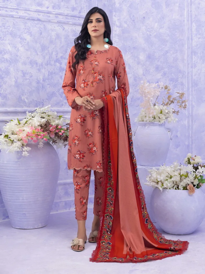 Ghazal by Regalia Textiles Printed Linen Unstitched 3Pc Suit D-11