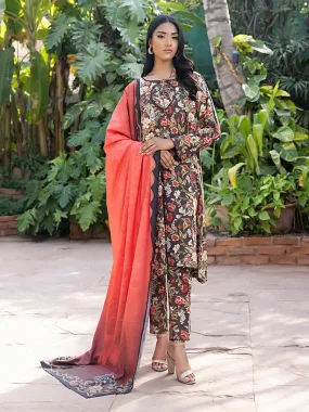 Ghazal by Regalia Textiles Printed Linen Unstitched 3Pc Suit D-14