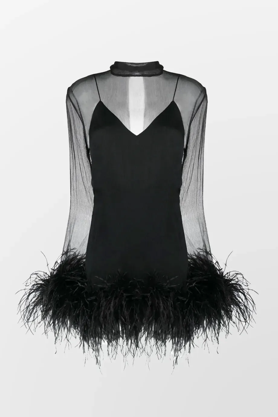 Gina Spirito Sheer Feather Dress